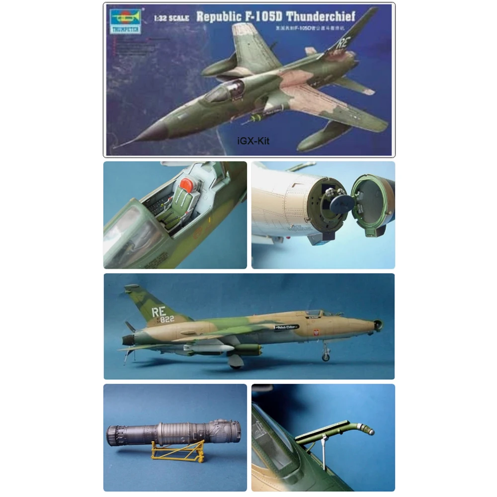 

Модель самолета Trumpeter 02201 F-105D Thunderchief в масштабе 1/32, военный истребитель, пластиковый конструктор для сборки, набор для рукоделия