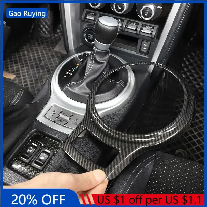

Gao Ruying For Toyota 86 for Subaru BRZ ZC6 12-21 ABS Carbon Fiber Car Console Gear Cover Trim Sticker Interior Car Accessories