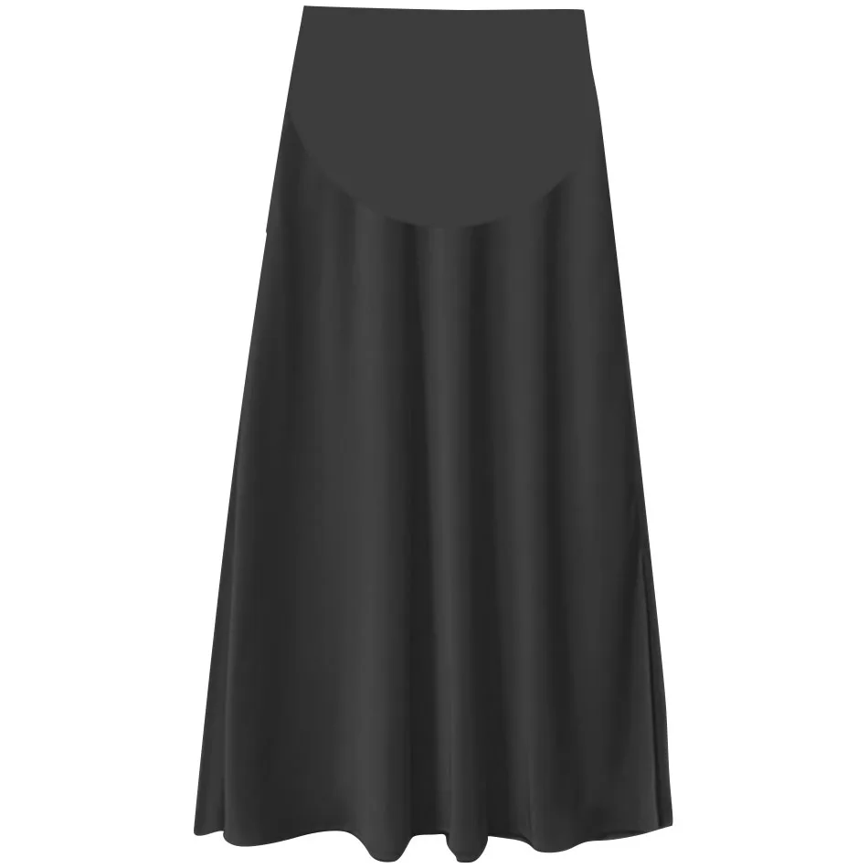 Pregnant Women's French Satin Temperament Half Skirt Gentle And Slim During Summer Pregnancy Versatile A Line Umbrella Skirt