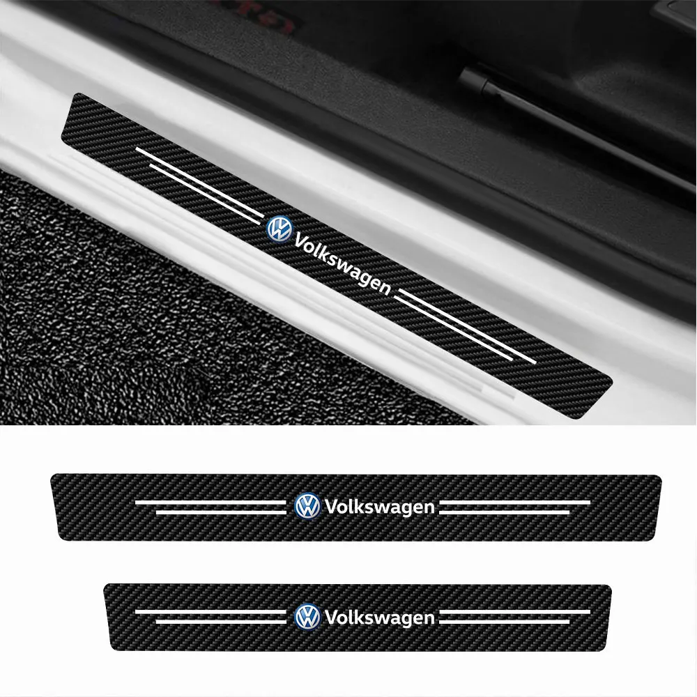 Car Door Sill Threshold Anti Scratch Protective Stickers Decals For Volkswagen Golf MK4 MK5 MK6 MK7 MK8 Tuning Car Accessories