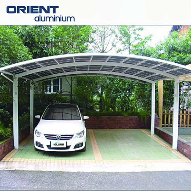 6x3m Garage Prefab Luxury 2 Post Waterproof Car Port Alu Parking Aus Aluminium Door Japanese Single Slope Carport