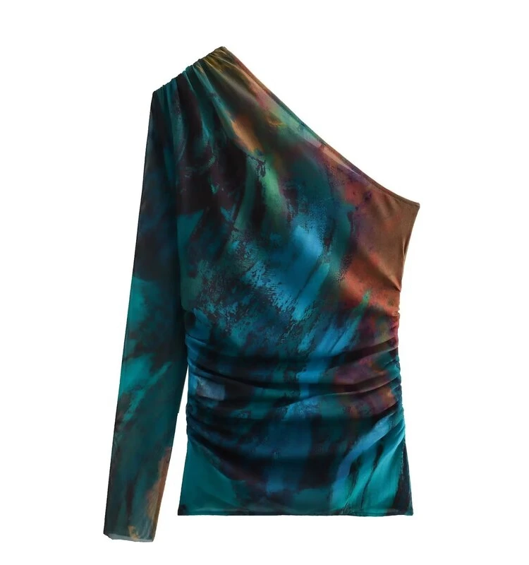 

Новинка 2023, осенняя женская шелковая футболка с цветочным принтом Me, юбка с высокой талией, комплект Faion, женская одежда высокого качества