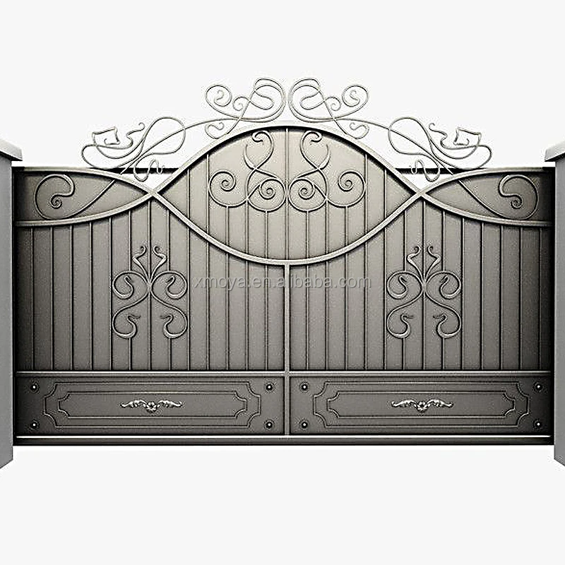 Porte de Maison en Fer Forgé de Haute Qualité, Beau Design de Villa Principale, Portes d'Allées