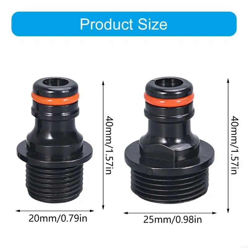 2Pcs Faucet Adapter for Tap Connector Water Hose Joiner Fittings Pipe Easy Installation Washing Machine Connectors 87HA