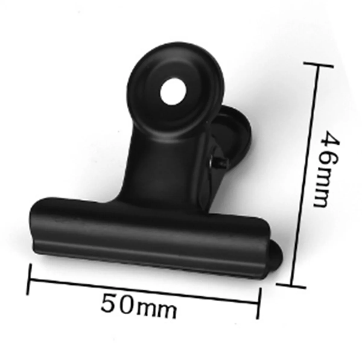 

A002 10PCS Metal Paper Clip 50mm Foldback Metal Binder Clips Black Grip Clamps Paper Document Office School Statione