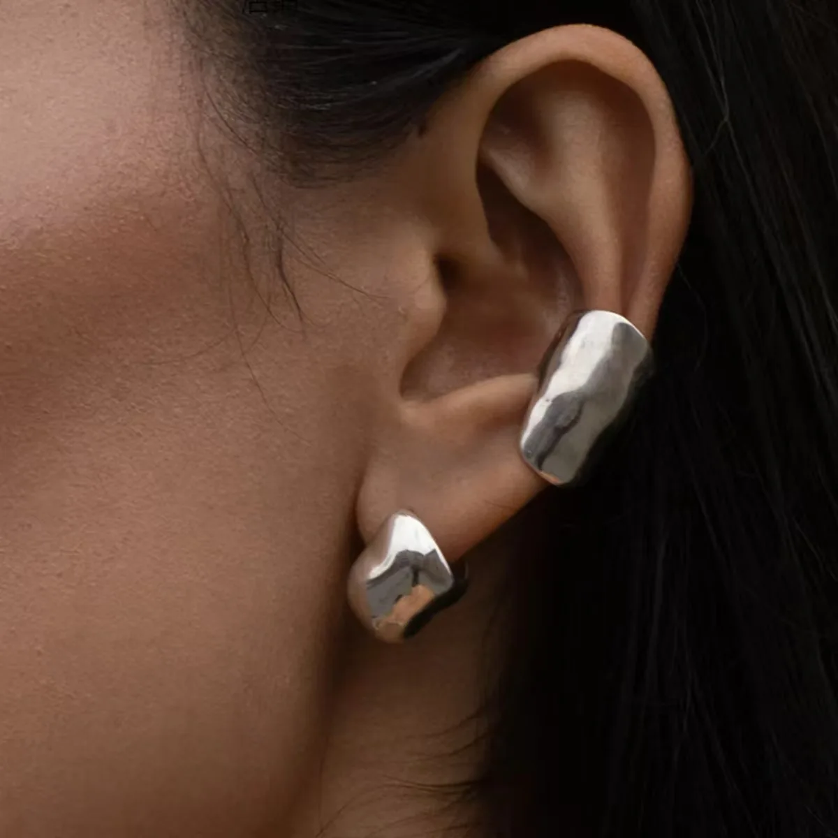 

ENFASHION Aretes De Mujer Bone Ear Cuff Clip On Earrings For Women's Stainless steel 18K Plated Gold Decliate Jewelry E251810