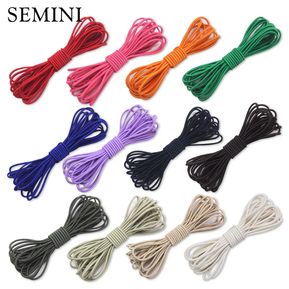 6 Yards 2.5mm Elastic Rope Elastic Band Shock Cord Bungee Rubber Band Stretch Thread for Garment Accessory Craft Handmade DIY