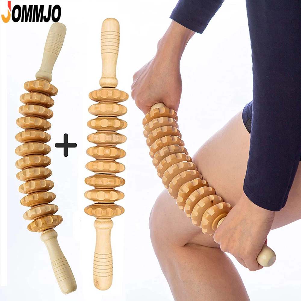 Wood Therapy Massage Tool, Maderoterapia Colombiana,Lymphatic Drainage,Handheld Cellulite Trigger Point Manual Muscle Release