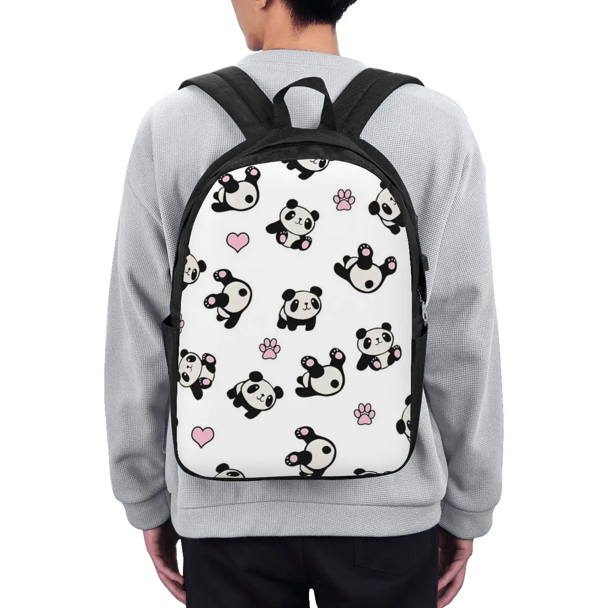 Panda Cute Animal Backpack Travel Notebook Bag Computer College Student School Bag Laptop Shoulder Bags for Men Women