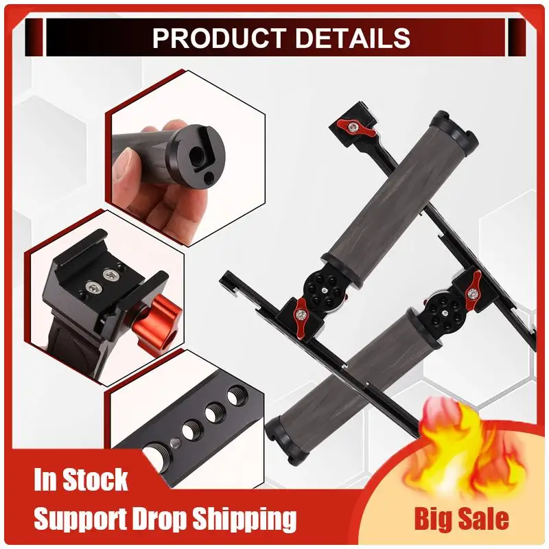Top Deals Adjustable Handgrip Dual Carbon Handle Grip Clamp Mount For DJI Ronin RSC 2 RS2 Handheld Stabilizer Monitor Bracket