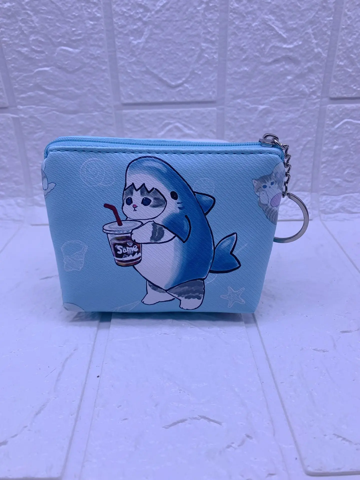 Cute Mofusand Shark Cat Series Coin Purse PU Design Coin Bag Card Bag Storage Bag view 4