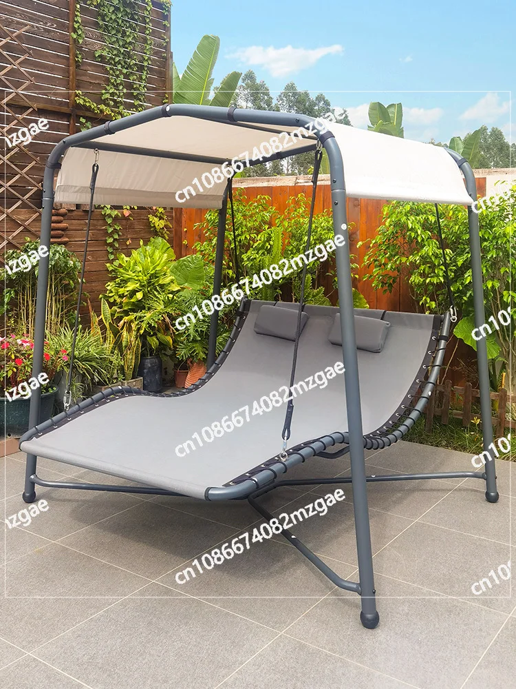 

Swing Hanging Chair Internet celebrity Outdoor Indoor Hanging Hammock Garden Aluminum Alloy Outdoor Swing Bed