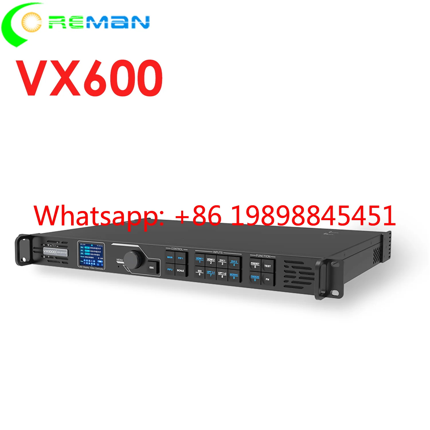 UHD 4K 2K LED Video Wall Processor Novastar VX600 All‑in‑One LED Screen Controller 3.9M Pixels 6×GigE for Rental Stage
