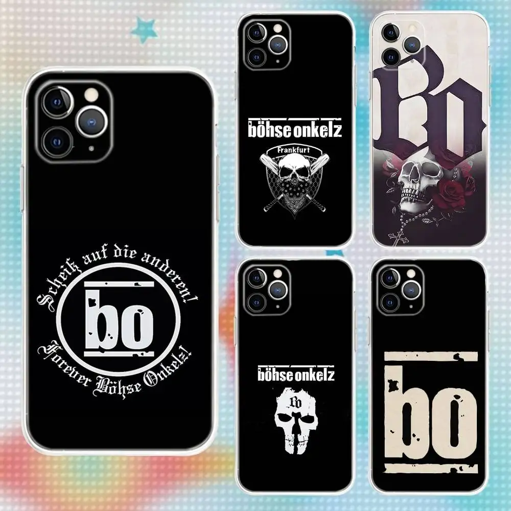 

B-Bohse O-Onkelz Band Phone Case For iPhone 17,16,15,14,13,12,11 Pro,Max,Plus,Air,X,XS,XR,SE,Mini Transparent Soft