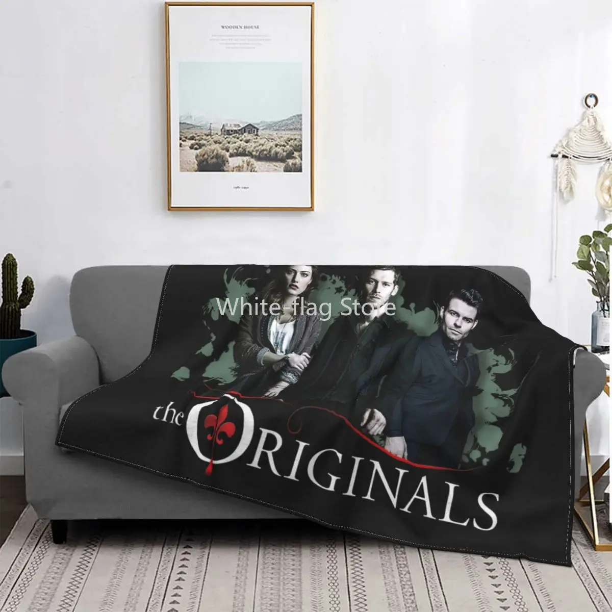 

The Originals Klaus Hayley And Elijah Blankets Soft Flannel Sprint The Vampire Diaries TV Show Throw Blanket for Sofa Bedroom