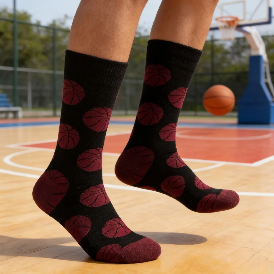 

【1 пара】Носки для баскетбола с принтом до середины икры, модные и стильные, идеально подходят для повседневной носки и занятий спортом.