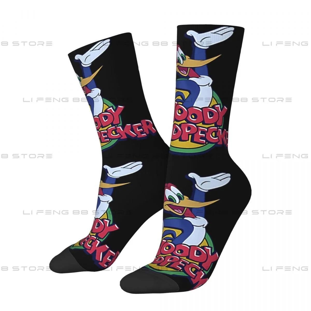 Woodpecker Logo Cartoon Unisex Winter Socks Windproof Happy Socks Street Style Crazy Sock