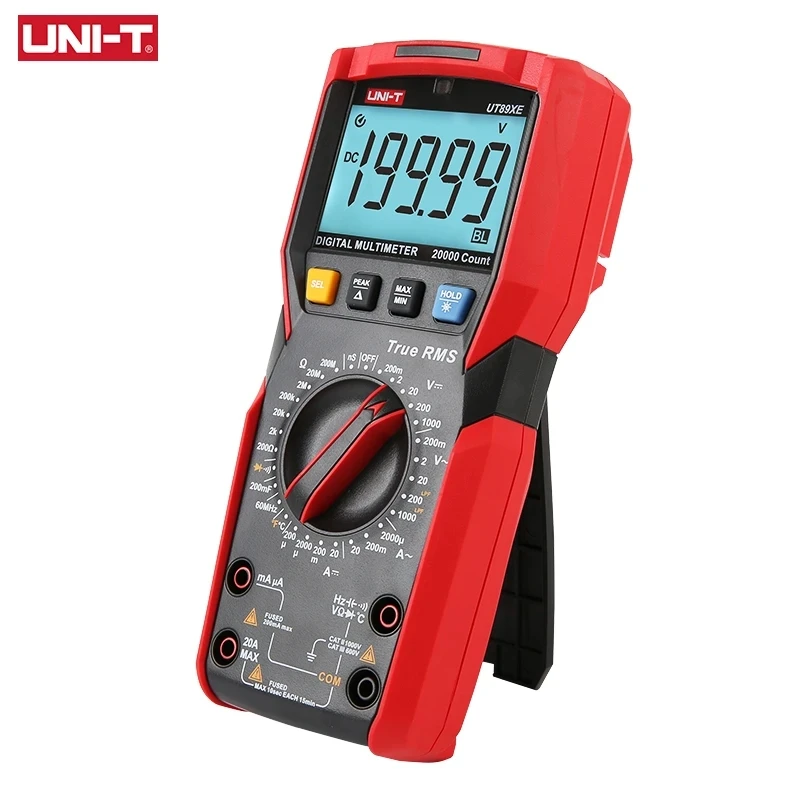 UNI-T UT89XE Digital Multimeter Professional Tester True RMS Manual Range DC AC Voltmeter Ammeter Capacitor Temperature Meter