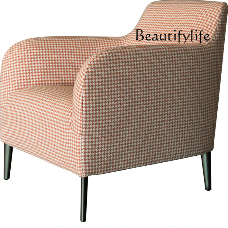 Italian light luxury designer living room leisure sofa modern simple single hotel reception fabric