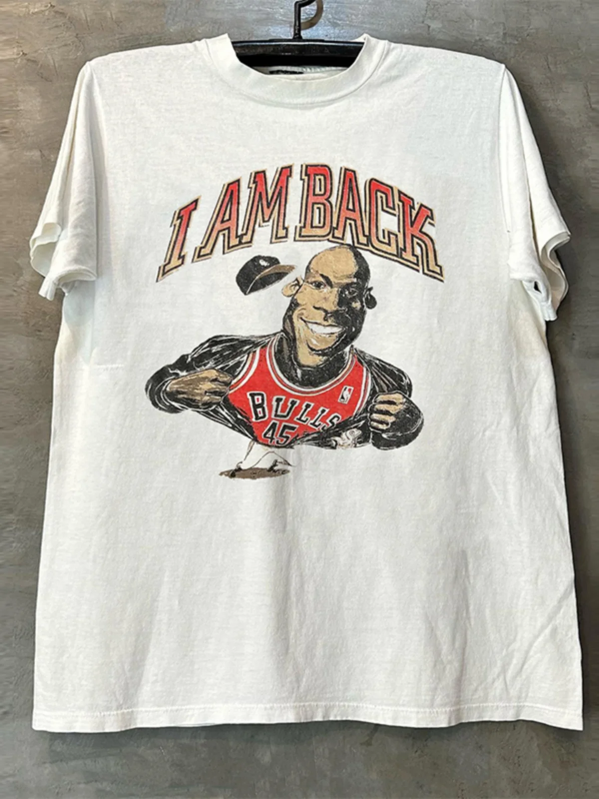 Creative Basketball Sports Cartoon Figure T-Shirt Shoulder Drop Short Sleeve Unisex Cotton Fun Style Youth Fashion Summer Wear