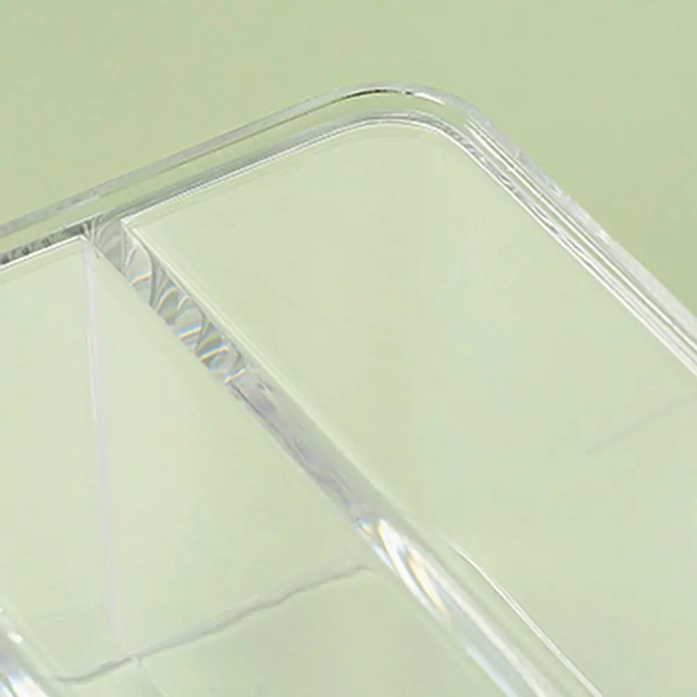 Portable Compartment Storage Box Transparent Plastic Stationery Finishing Box Tidying Up Multi-functional