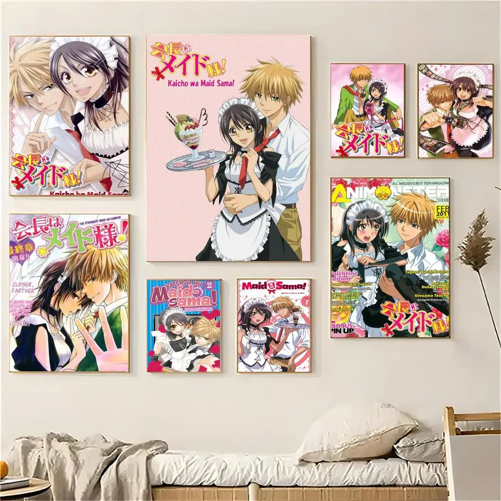 Kaichou wa Maid-sama anime Poster Self-adhesive Decal Living Room Bedroom Party Bar Decor Moisture-proof Fade-resistant