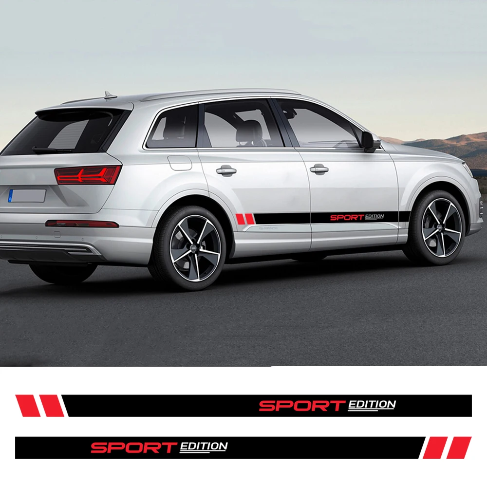 

For Audi Q7 4M 4L Quattro S Line 2020 2007 2018 2016 2017 Car Door Side Sticker Sport Edition Trims Decals Exterior Accessories