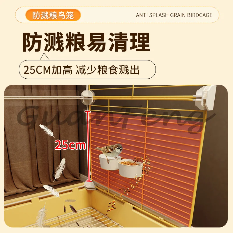 Bird Cage Parrot Cage Household Large New Splash-proof Luxury Bird Villa