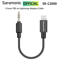 Saramonic SR-C2000 3.5mm Male TRS to Apple MFi Certified Male Lightning Microphone Adapter Cable (7.8in) for iPhone iOS Devices