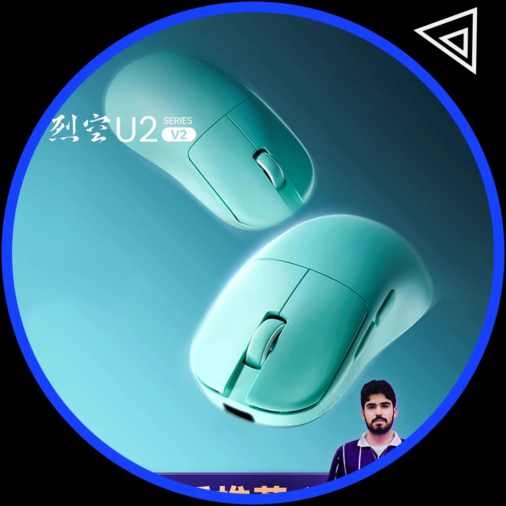 

ATK U2 V2 Ultimate Wireless Mouse 3-Mode Paw3950ultra Nordic54l15 45g Lightweight 0.263ms Low Latency 600mah for fps gamer Gifts