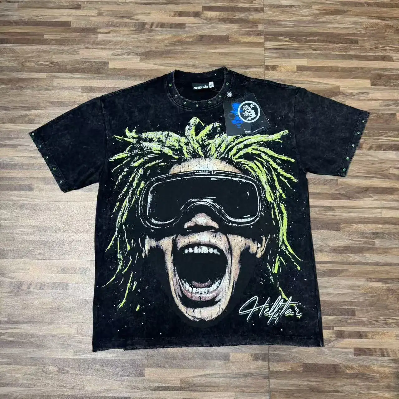 Retro Washed Cotton T-Shirt Boys Print Short Sleeve High Street Style Vintage Look Youthful Fashion Unisex round Neck Top