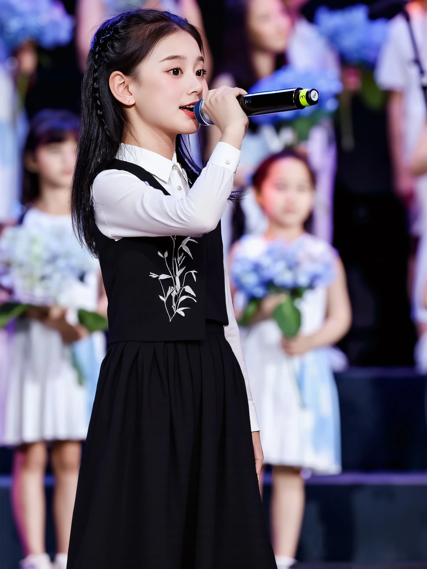 

Patriotic Children's Performance Outfit National Costume Stage Performance Dr for Girls Primary And Middle School Students