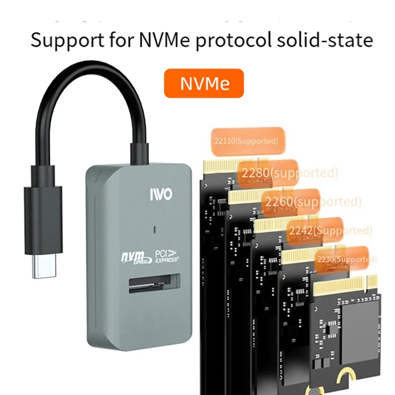 Abgn 10gbps m.2 nvme ssd gabinete caso para pcie nvme ssd ferramenta-livre suporta 2230/42/60/80/22110