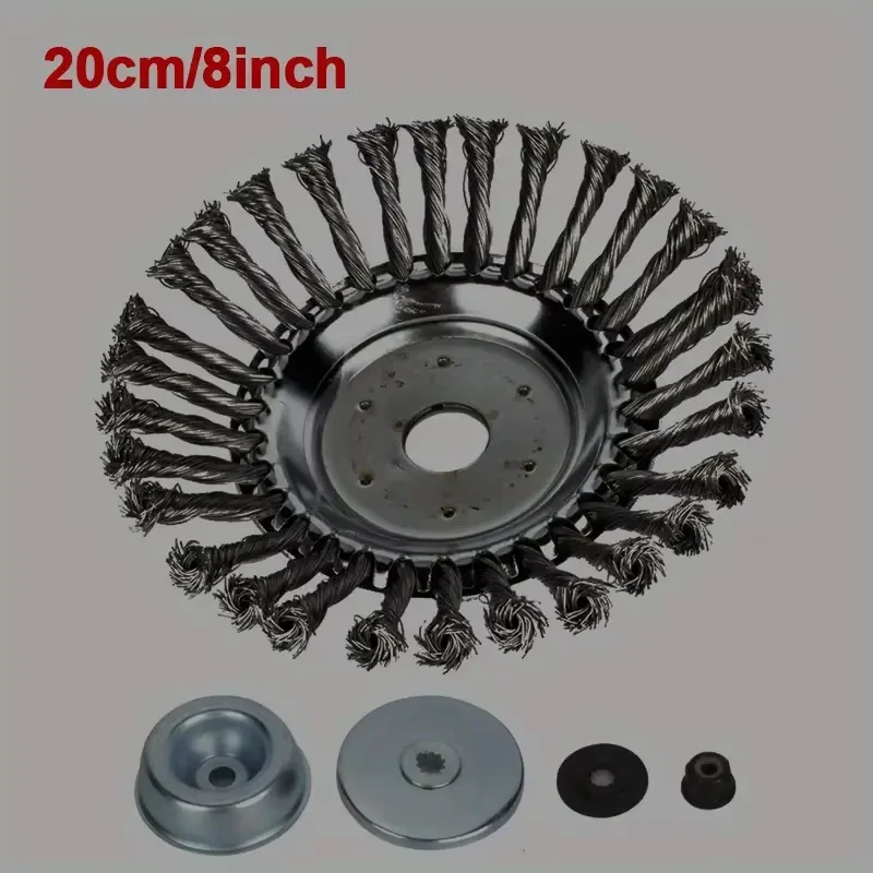 6/8 بوصة جزازة العشب رئيس الصلب عجلة حديقة الاعشاب فرشاة جزازة العشب فرشاة الاعشاب لحديقة جزازة العشب أدوات كهربائية