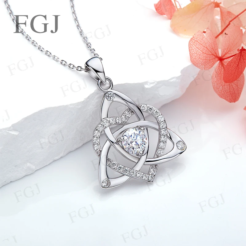 

1 карат стерлингового серебра 925 пробы кулон ожерелье D цвет круглой огранки высшего качества помолвка свадебные ювелирные изделия подарки для женщин оптовая продажа