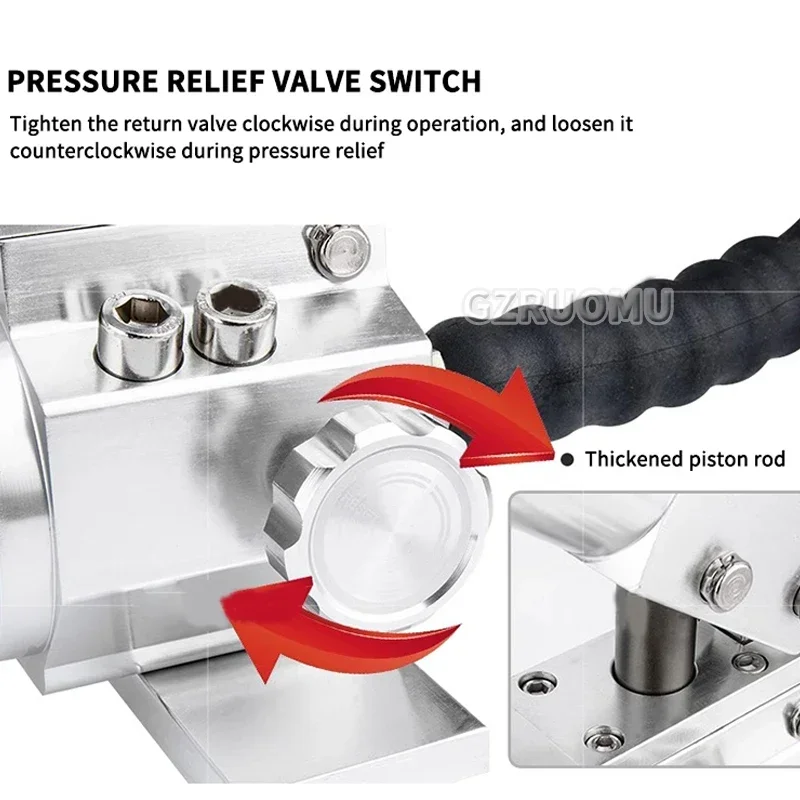 High Pressure Hydraulic Manual Pump CP-700 Portable Hydraulic Pump 700Kg/cm² 1000CC Hand Operated Pump With Pressure Gauge