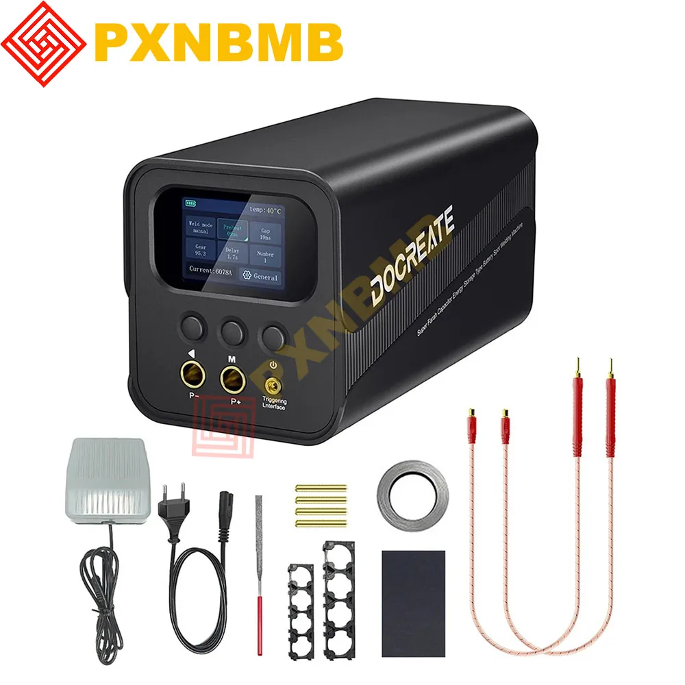 

Portable Rechargeable Spot Welder for 18650 Batteries Manual/Auto Mode 99 Gears Adjustable Levels DIY Nickel Sheet Welding Tools