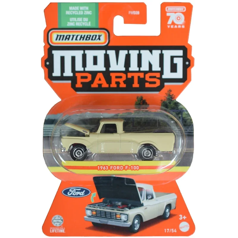 Original Mattel Matchbox Car Moving Parts Kids Toy for Boy 1/64 Diecast Vehicle 70 Years Ford Mustang Volkswagen Toyota MR2 Gift