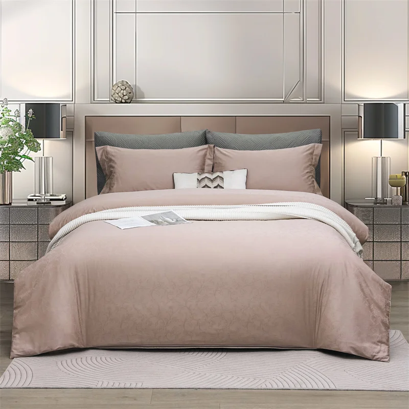 Jacquard Craftsmanship Egyptian Cotton Bedding Set Duvet Cover Linen Fitted Sheet Pillowcases Home Textile