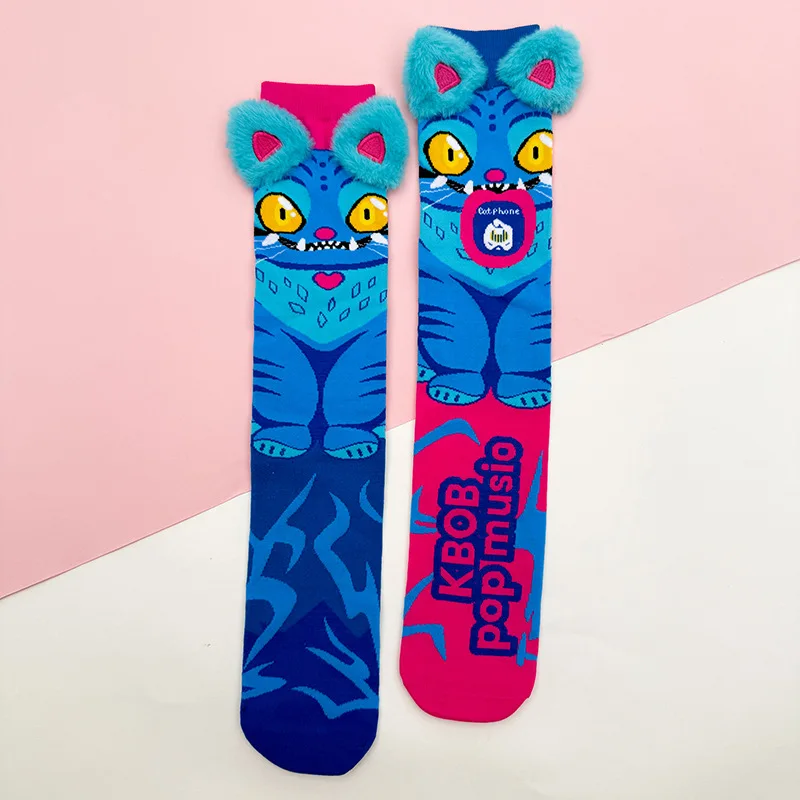 2026 Anime Girls' Long Socks, designed with Lumi è re, Mira, and Zoe characters from the 