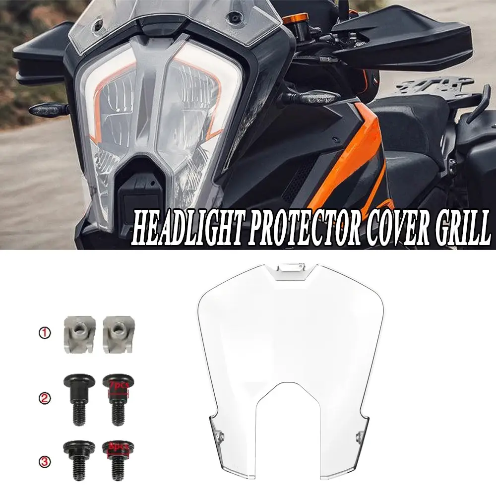 

For 1290 Super Adventure ADV S R Headlight Headlamp Head Light Lamp Protector Guard Cover grill Protect Motor 2021 2022 2023