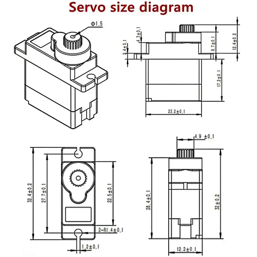 5Pcs SG90 9G Micro Servo Für RC Flugzeuge Starrflügel Flugzeug Modell Fernsteuerung Flugzeug Spielzeug Mini Servo Motor F450 hubschrauber – Detail 1