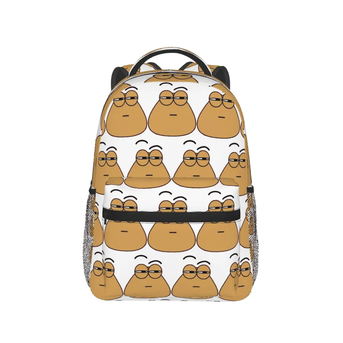 

Confused Pou Backpack Hot Sale Daypack Large Capacity Children BookBag School Bag Shoulder Bags for Men Women