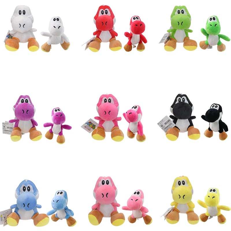 10-18cm Mario Yoshi Dragon Plushie Coloful Yoshi Plush Chain Pendant Doll Soft Stuffed Anime Game Souvenir Collection Toy Gifts