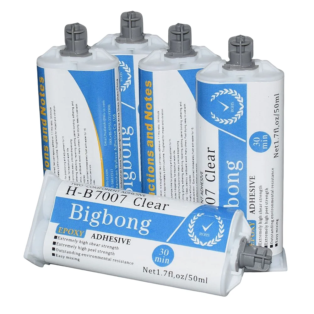 

5pc Epoxy Resin 1:1 Transparent Adhesives 50ml 2 Part Epoxies Clear AB Glues for Wood Metal Plastic Glass Ceramic Concrete Bond