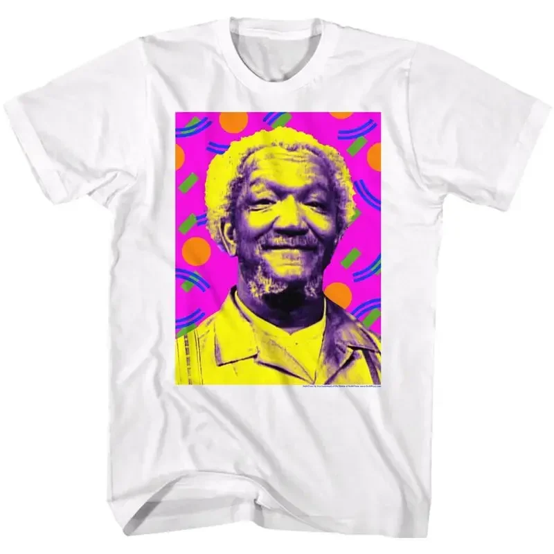 Sanford Son Funny 70's TV Show Colorful Background Fred Photo Men's T Shirt