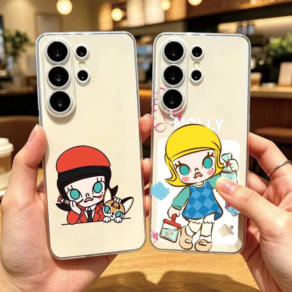 C-Cute cartoon MOLLY Phone Case For Samsung S25,S24,S21,S22,S23,S30,Ultra,S20,Plus,Fe Transparent Cover Gift