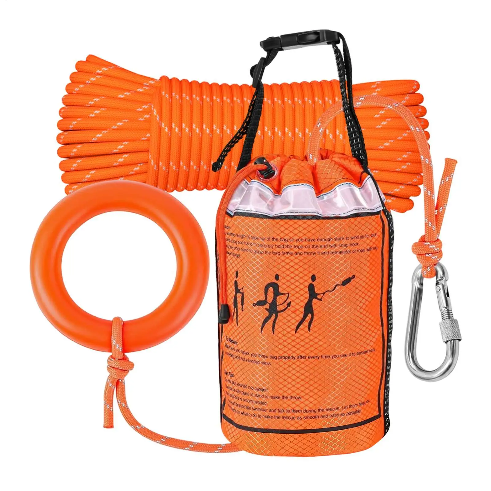 

Water Rescue Throw Line Bag Throwable Canoe Rescue Throwable Flotation Device For Lifeguards Rescuers Firefighters Kayakers