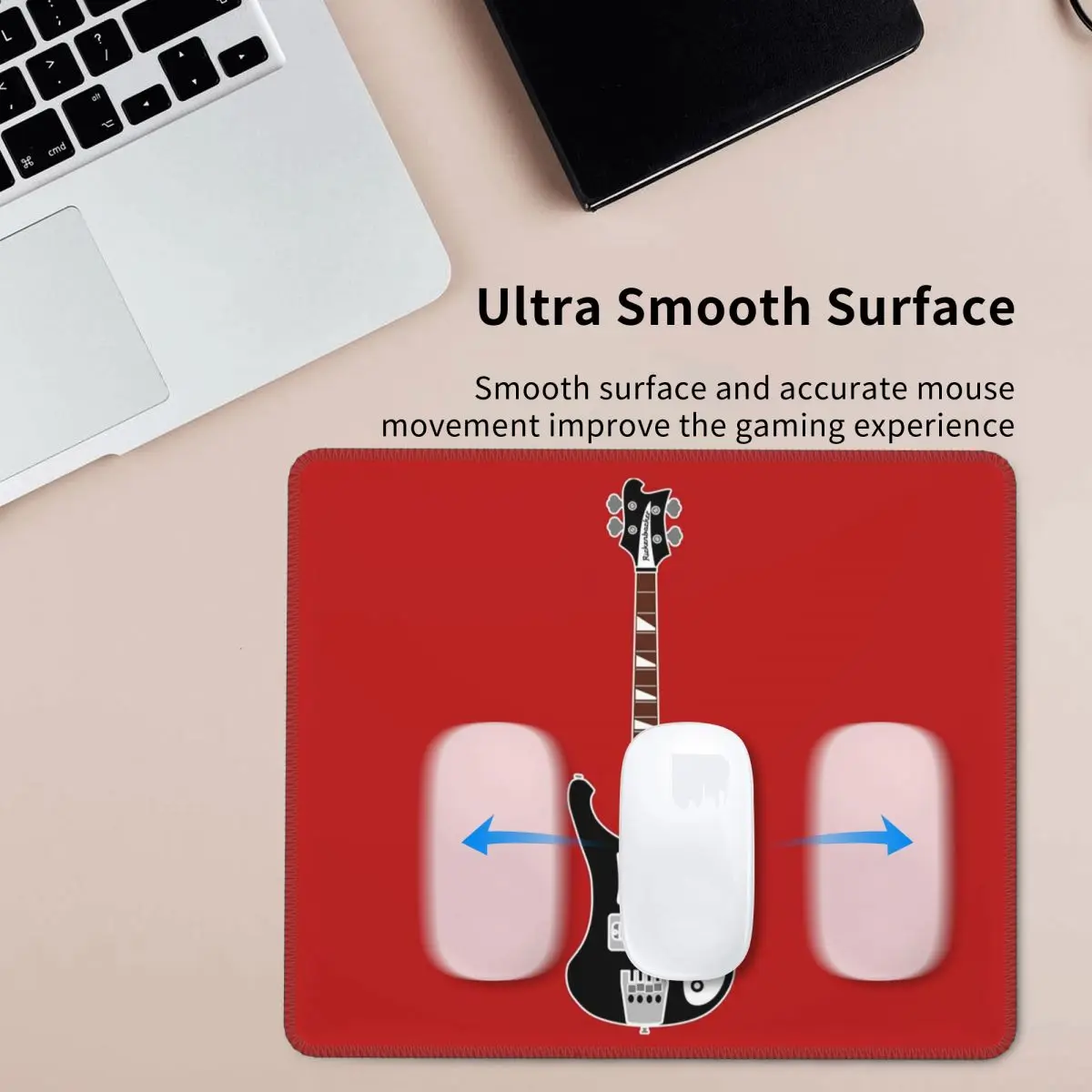 

GUITAR SILHOUETTES - RICKENBACKER BASS Mouse Pad Computer Keyboard Mouse Mat Gaming PC Laptop Desk Mat Office Table Mats