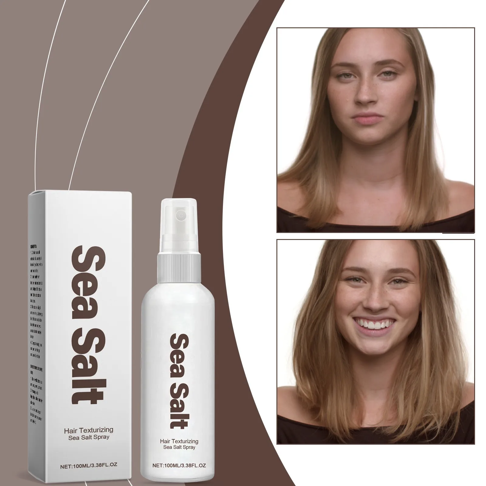Sea Spray Texturizing Sea Spray Sea Spray Hold For Hair Curl And Beach Waves Spray For Hair Hydration And Hair Spray 100ml